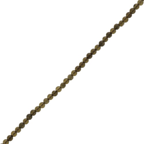 Perline rotonde da 2 mm in pietra semipreziosa - Ossidiana maculata x40cm