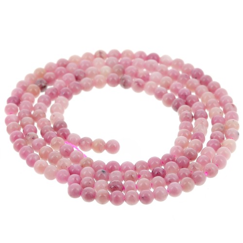 Perle tonde 2 mm pietra semipreziosa - Diaspro rosa x39cm