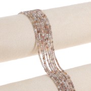 Perline sfaccettate rotonde da 2 mm in pietra semipreziosa - Agata del Botswana x39cm