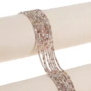 Perline sfaccettate rotonde da 2 mm in pietra semipreziosa - Agata del Botswana x39cm