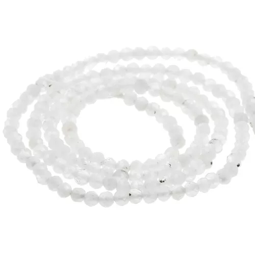 Perline sfaccettate rotonde da 2 mm in pietra semipreziosa x39cm