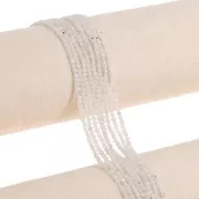 Perline sfaccettate rotonde da 2 mm in pietra semipreziosa x39cm