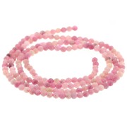 Perline sfaccettate rotonde da 2 mm in pietra semipreziosa - Diaspro rosa x39cm