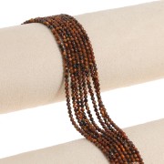 Perline sfaccettate rotonde da 2 mm in pietra semipreziosa - occhio di tigre x39cm