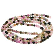 Perline sfaccettate rotonde da 2 mm in pietra semipreziosa - Tormalina x39cm|raw }}
