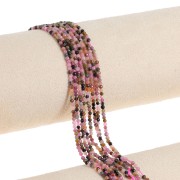 Perline sfaccettate rotonde da 2 mm in pietra semipreziosa - Tormalina x39cm