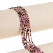 Perline sfaccettate rotonde da 2 mm in pietra semipreziosa - Tormalina x39cm