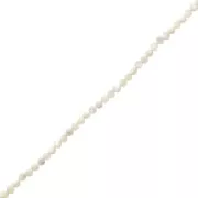 Perle tonde sfaccettate 2 mm - Madre perla bianca x39cm