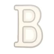 Stampo silicone per fare la lettera B in resina 40x23 mm x1