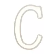 Stampo silicone per fare la lettera C in resina 40x26 mm x1