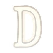 Stampo silicone per fare la lettera D in resina 40x22 mm x1|raw }}