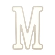 Stampo silicone per fare la lettera M in resina 40x27mm x1|raw }}