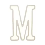 Stampo silicone per fare la lettera M in resina 40x27mm x1