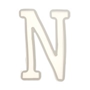 Stampo silicone per fare la lettera N in resina 40x28mm x1