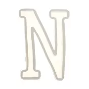 Stampo silicone per fare la lettera N in resina 40x28mm x1