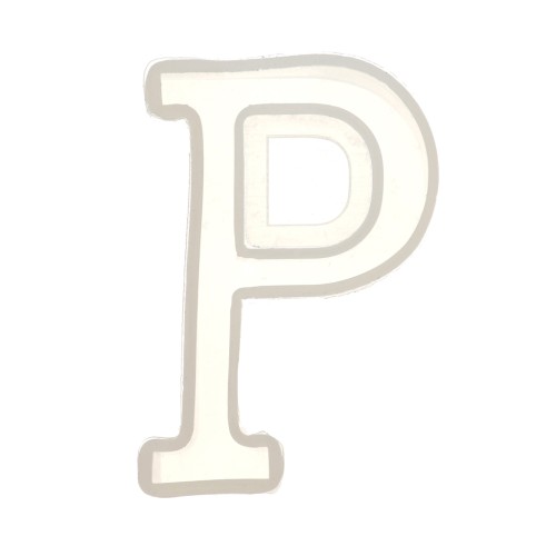Stampo silicone per fare la lettera P in resina 40x22mm x1