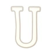 Stampo silicone per fare la lettera U in resina 40x25mm x1