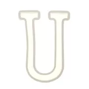 Stampo silicone per fare la lettera U in resina 40x25mm x1