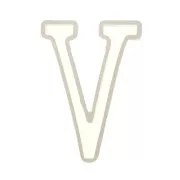 Stampo silicone per fare la lettera V in resina 40x27mm x1