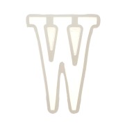 Stampo silicone per fare la lettera W in resina 40x28mm x1|raw }}