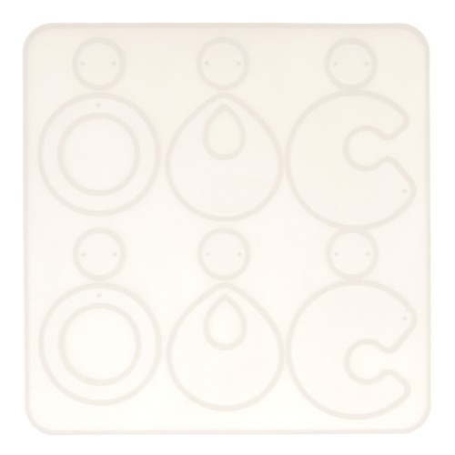 Stampo silicone n°1 per fare degli orecchini in resina 15x15 cm x1
