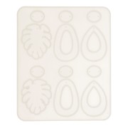 Stampo in silicone n. 2 per realizzare orecchini in resina, 13 x 15,5 cm, 1 pezzo