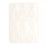 Stampo silicone n°3 per fare degli orecchini in resina 13x18 cm x1