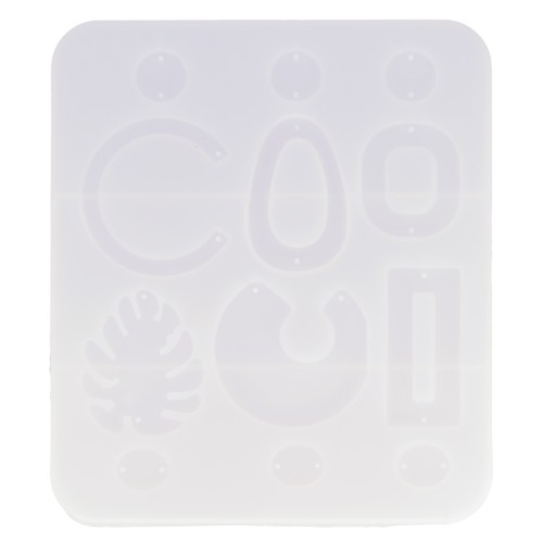 Stampo silicone n°4 per fare degli orecchini in resina 13.5x15.5 cm x1