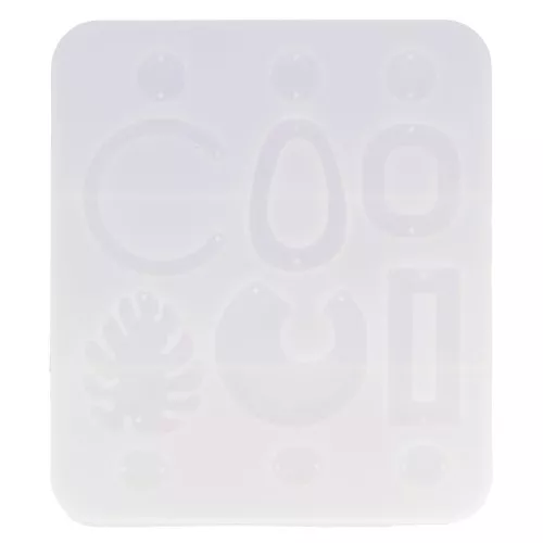 Stampo silicone n°4 per fare degli orecchini in resina 13.5x15.5 cm x1