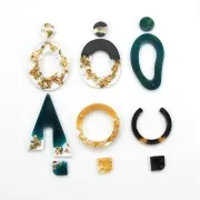 Stampo silicone n°5 per fare degli orecchini in resina 15x17 cm x1