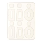 Stampo silicone n°7 per fare degli orecchini in resina 12x16 cm x1|raw }}