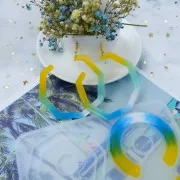 Stampo silicone n°8 per fare degli orecchini in resina 15x14 cm x1