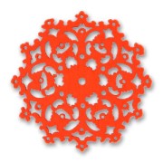 Fiore filigrana in legno mm. 50 legno Red x1