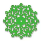 Fiore filigrana in legno mm. 50 legno Verde x1