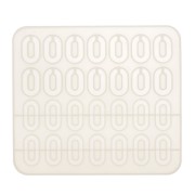 Stampo silicone per fare degli anelli ovali aperti chiusi in resina 16.5x15 cm x1