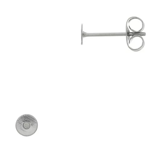 Orecchini a disco da 4 mm - Acciaio inossidabile x100