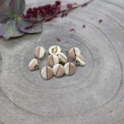 Bottone in metallo Atelier Brunette -Wink 9mm Off-white/Maple x1