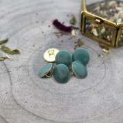 Bottone a coda in metallo Atelier Brunette - Gem 9 mm Cactus x1|raw }}