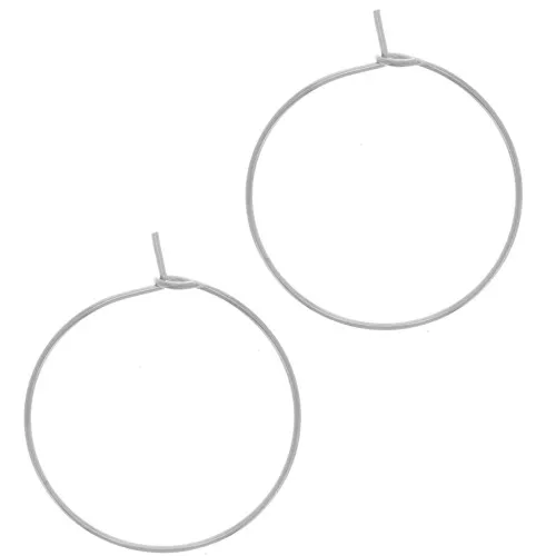 Orecchini da 25 mm a cerchio da decorare - acciaio inossidabile 316L x100