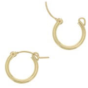 Orecchini cerchio grande 15 mm Gold filled x2|raw }}