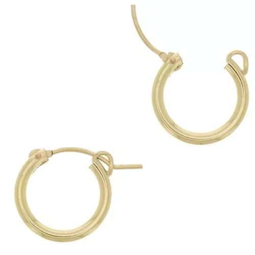 Orecchini cerchio grande 15 mm Gold filled x2