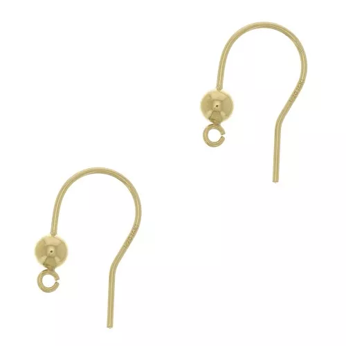 Orecchini ganci 16 mm in Gold filled x2