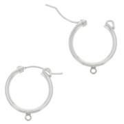 Orecchini cerchio grande da decorare con anello aperto - 19 mm - Argento 925 x2