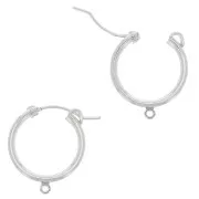Orecchini cerchio grande da decorare con anello aperto - 19 mm - Argento 925 x2