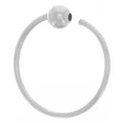 Orecchini cerchio 12 mm con palllina di 3 mm in Argento 925 x2