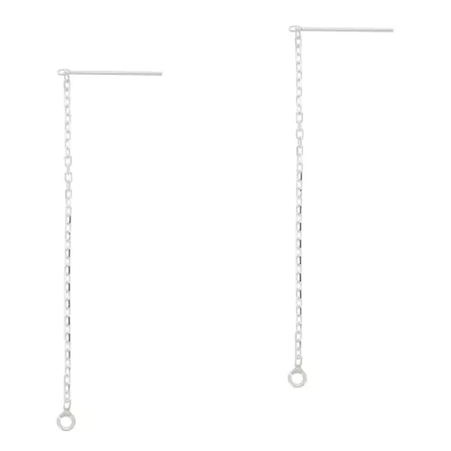 Orecchini catena in Argento 925 60 mm x2