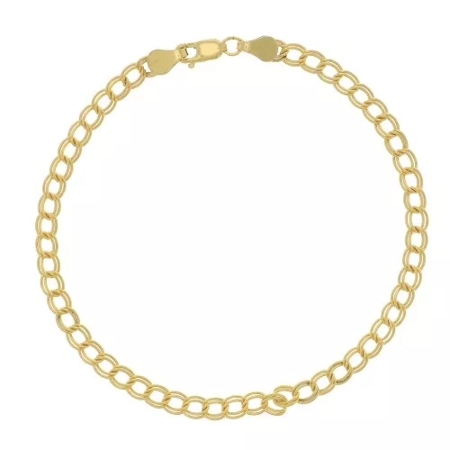 Bracciale maglia rombo doppio 3.6 mm Gold filled x18.5 cm