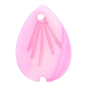 Zecchino foglia lavorata 18x13 mm in madreperla - Rosa x1