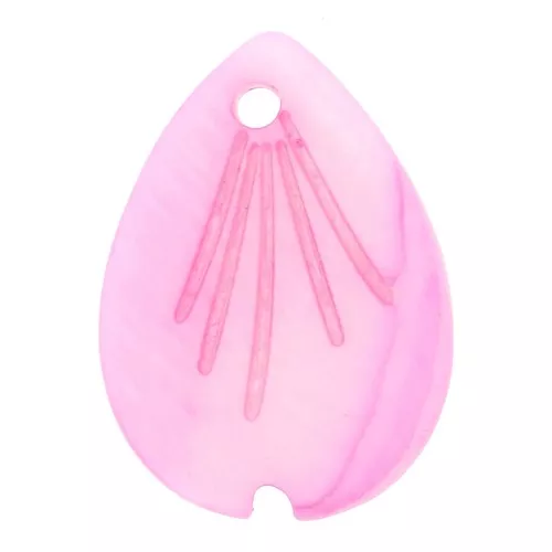Zecchino foglia lavorata 18x13 mm in madreperla - Rosa x1