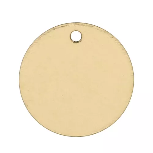 Medaglia da incidere tonda 13 mm Gold filled x1